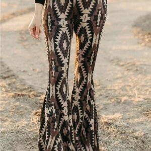 Aztec Print Flare Pants Sterling Kreek